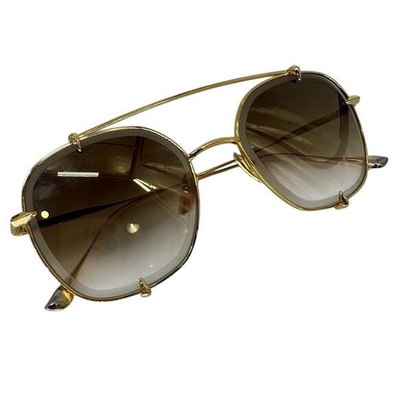DITA Talon-Two 23009 Gold Titanium Aviator Sunglasses Gradient Lenses main image 6